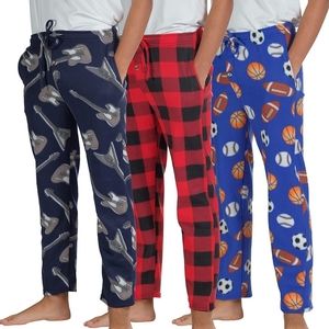 Boys' 3-Pack Super Soft Fleece Sleepwear Pajama Pants
